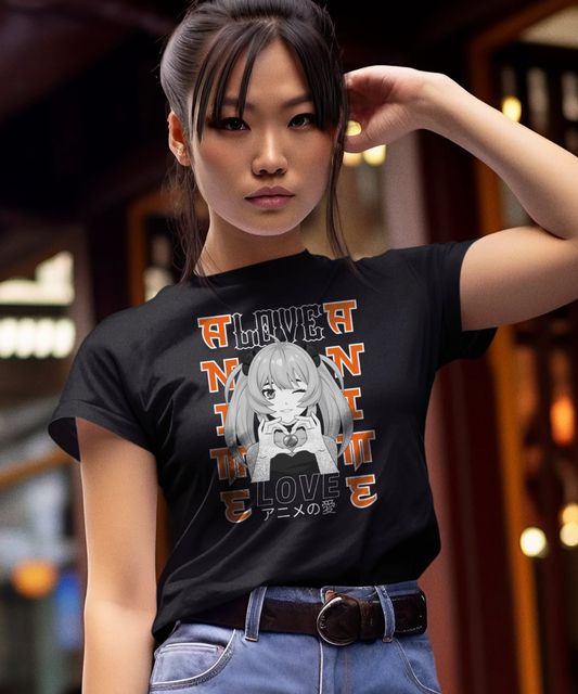 Anime Love Girl - Ladies Premium Shirt