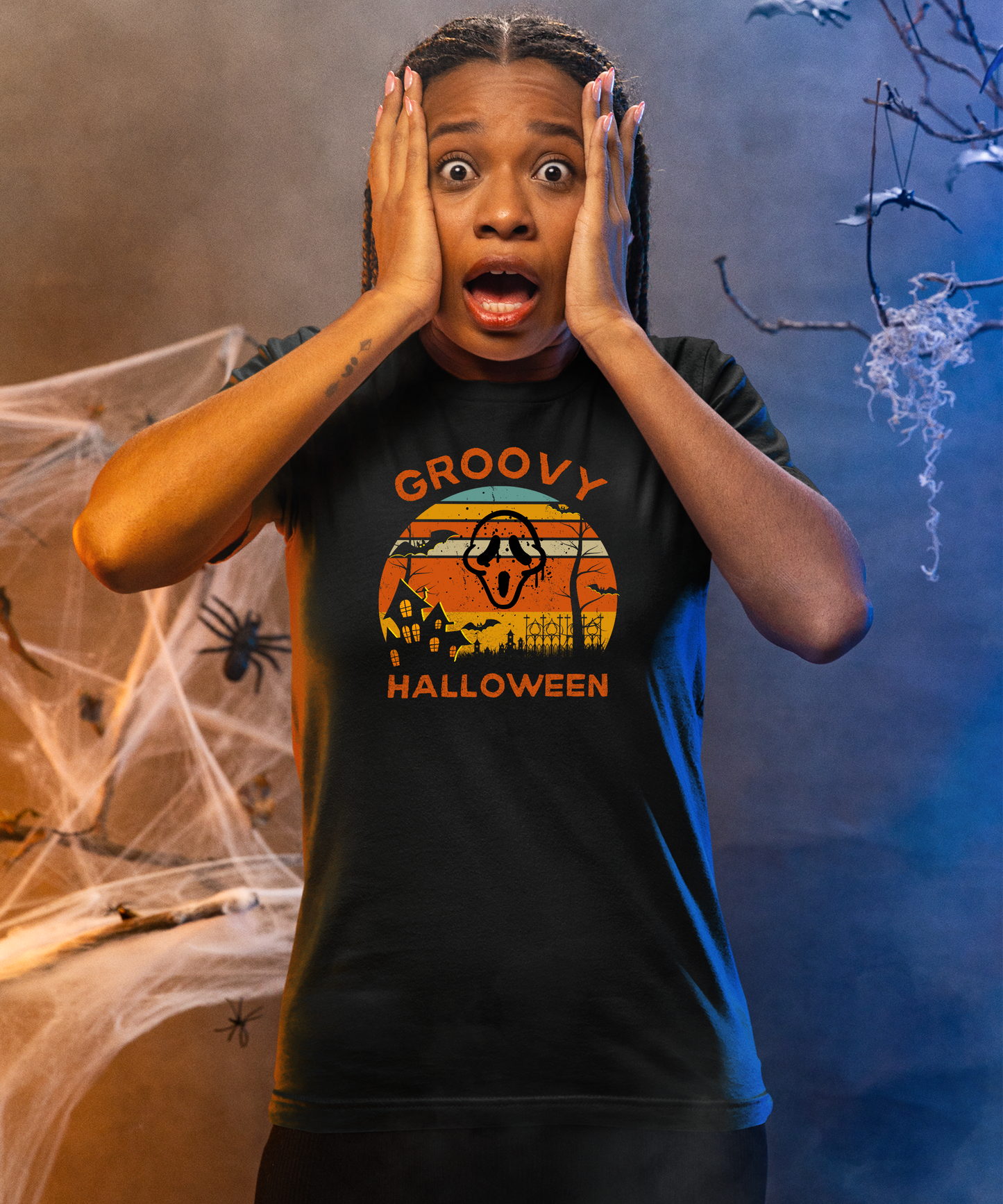 Groovy Halloween - Ladies Premium Shirt