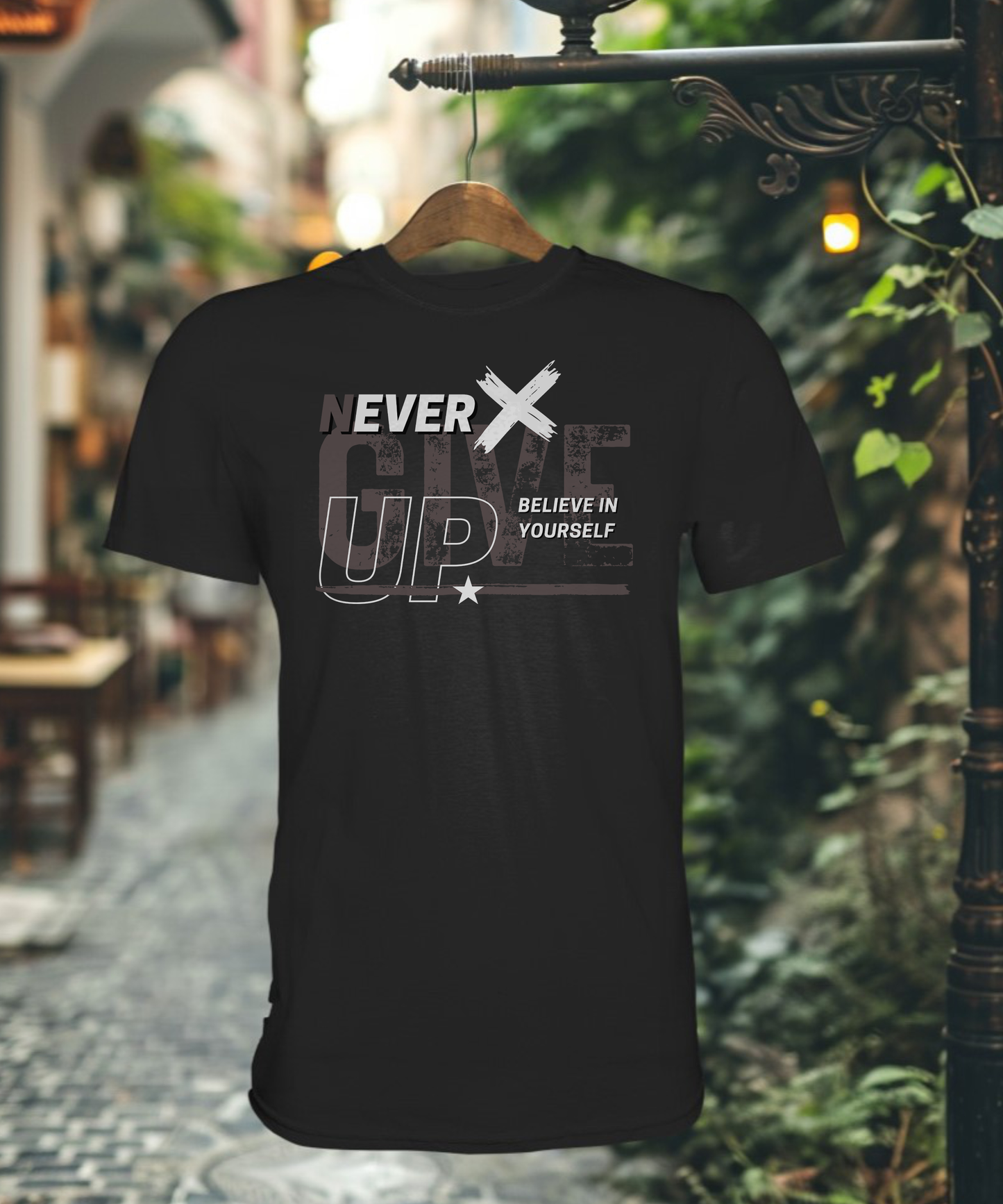 Never give up - Premium Shirt