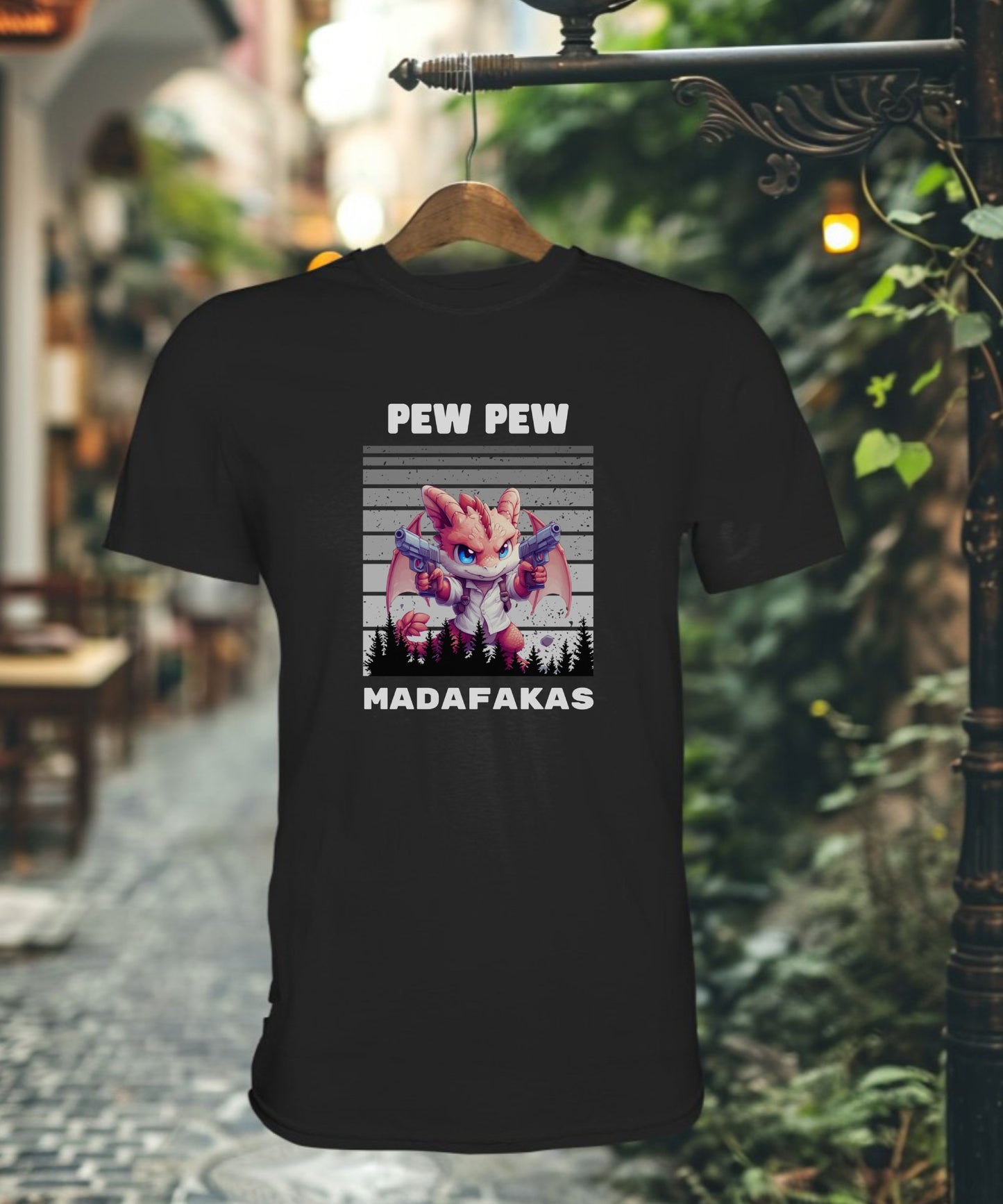 Pew Pew Drachen Lady - Premium Shirt