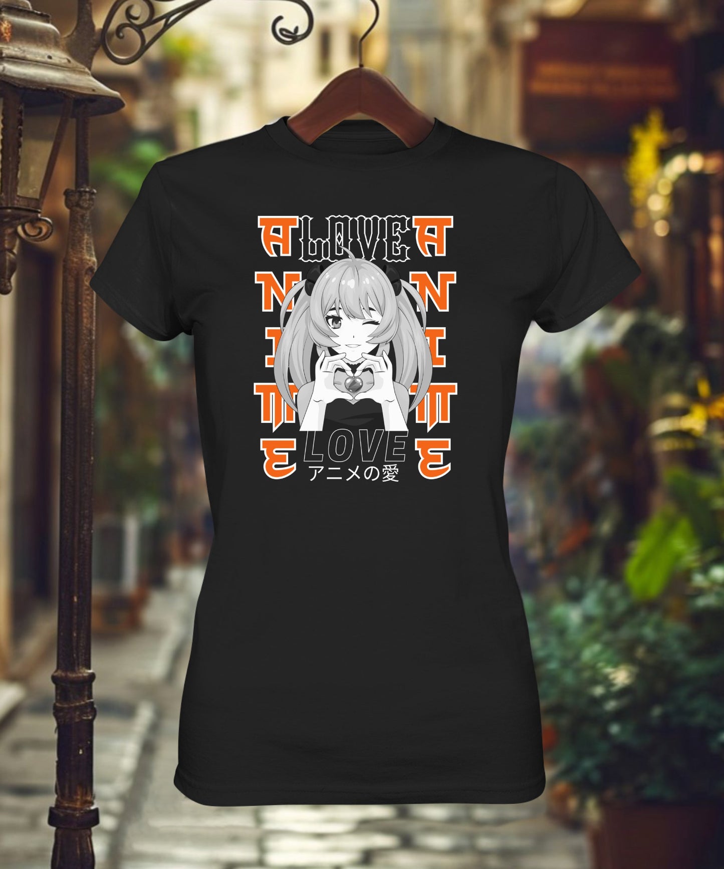 Anime Love Girl - Ladies Premium Shirt