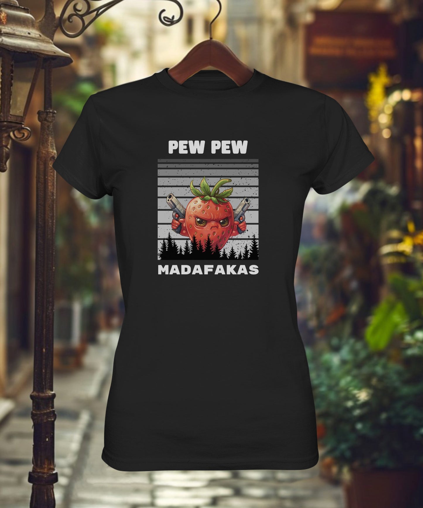 Pew Pew Erdbeere - Ladies Premium Shirt