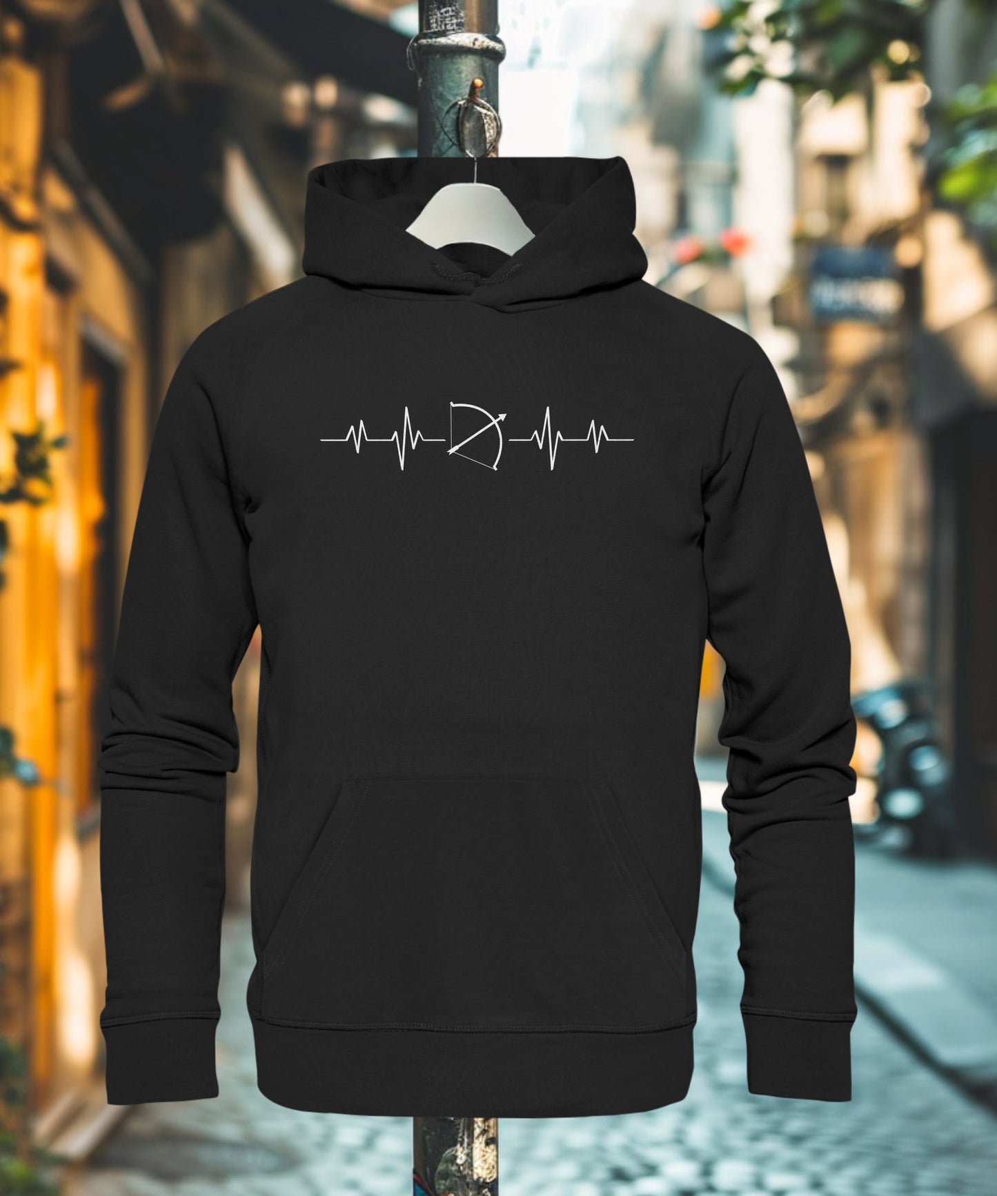 Herzschlag Bogen - Premium Unisex Hoodie