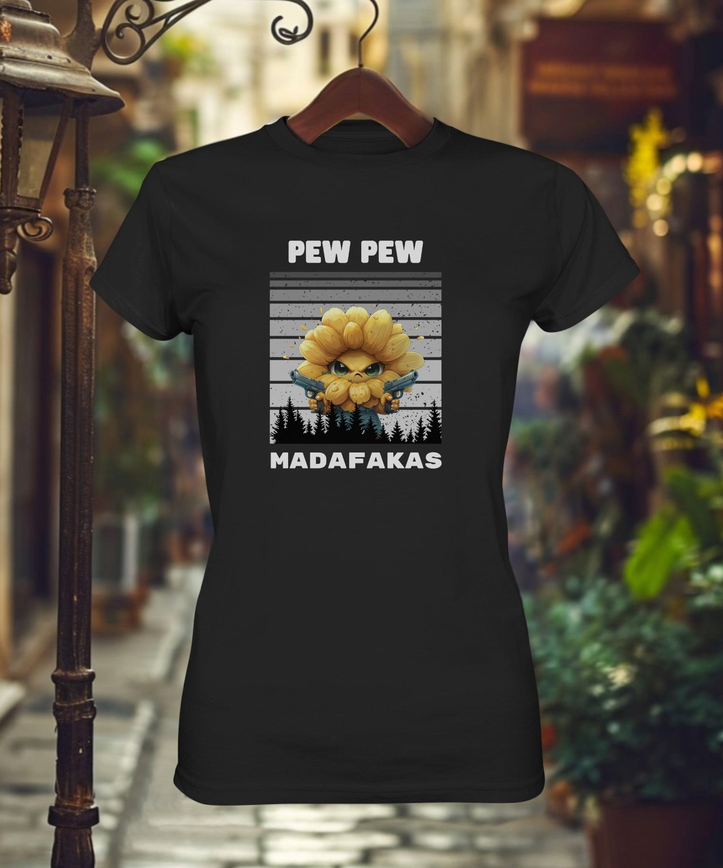 Pew Pew Sonnenblume - Ladies Premium Shirt