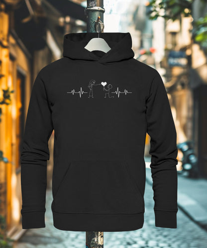 Sarkasmus in Love, ein Herzschlag für die Realität ! - Premium Unisex Hoodie