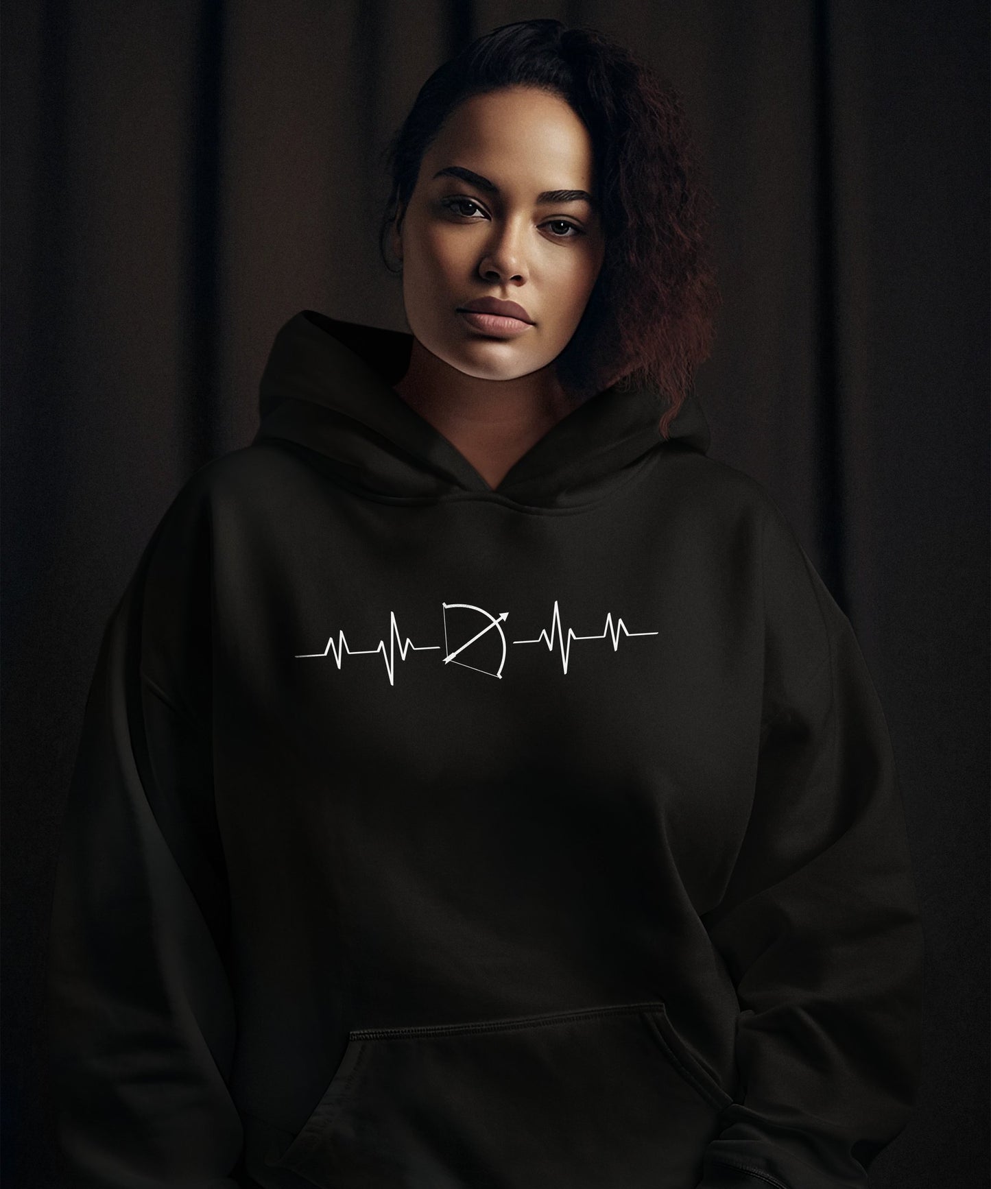 Herzschlag Bogen - Premium Unisex Hoodie