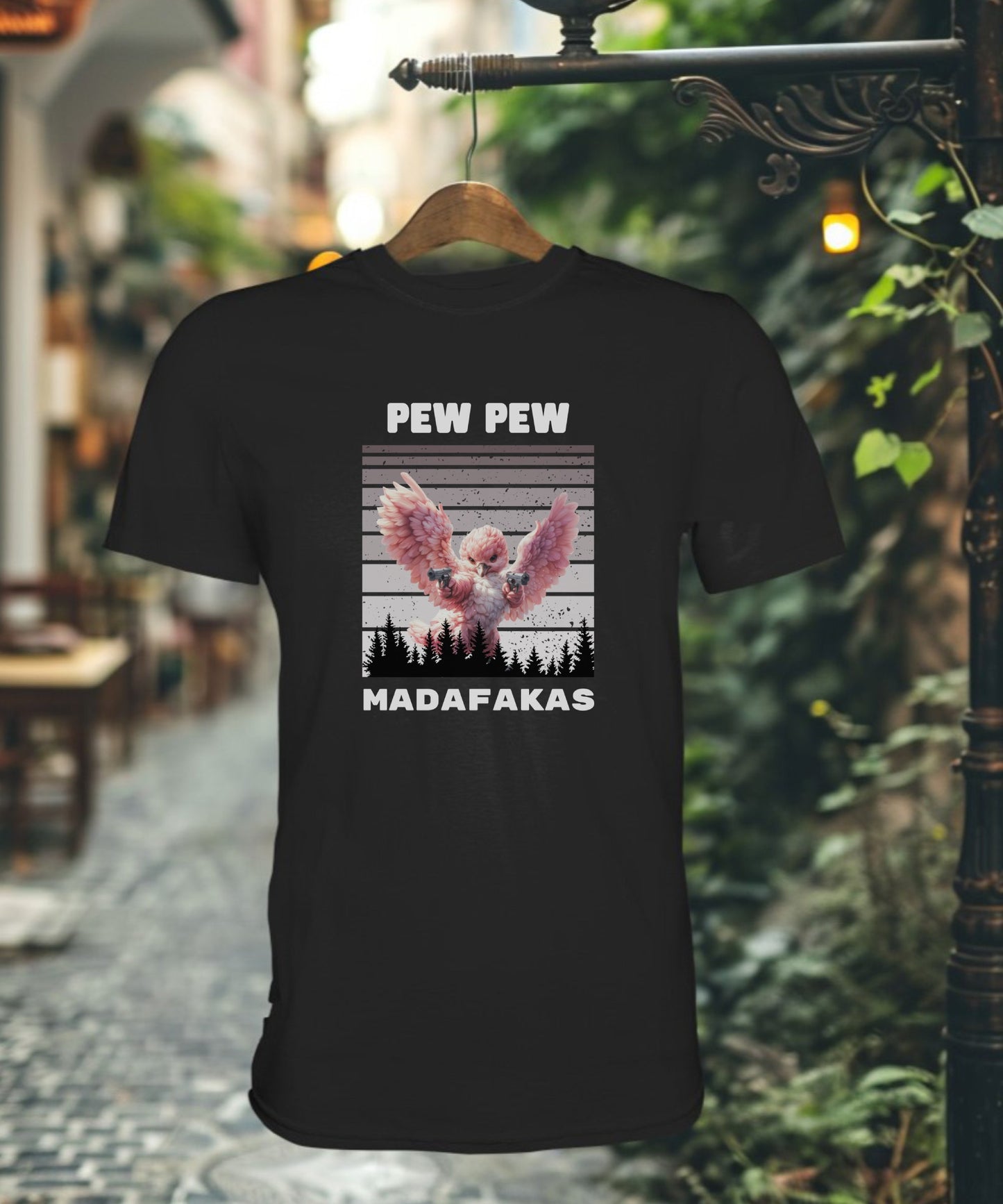 Pew Pew pinker Vogel - Premium Shirt