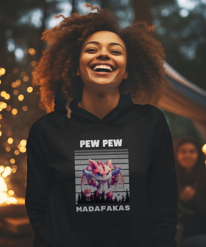 Pew Pew Drachen Lady - Premium Unisex Hoodie