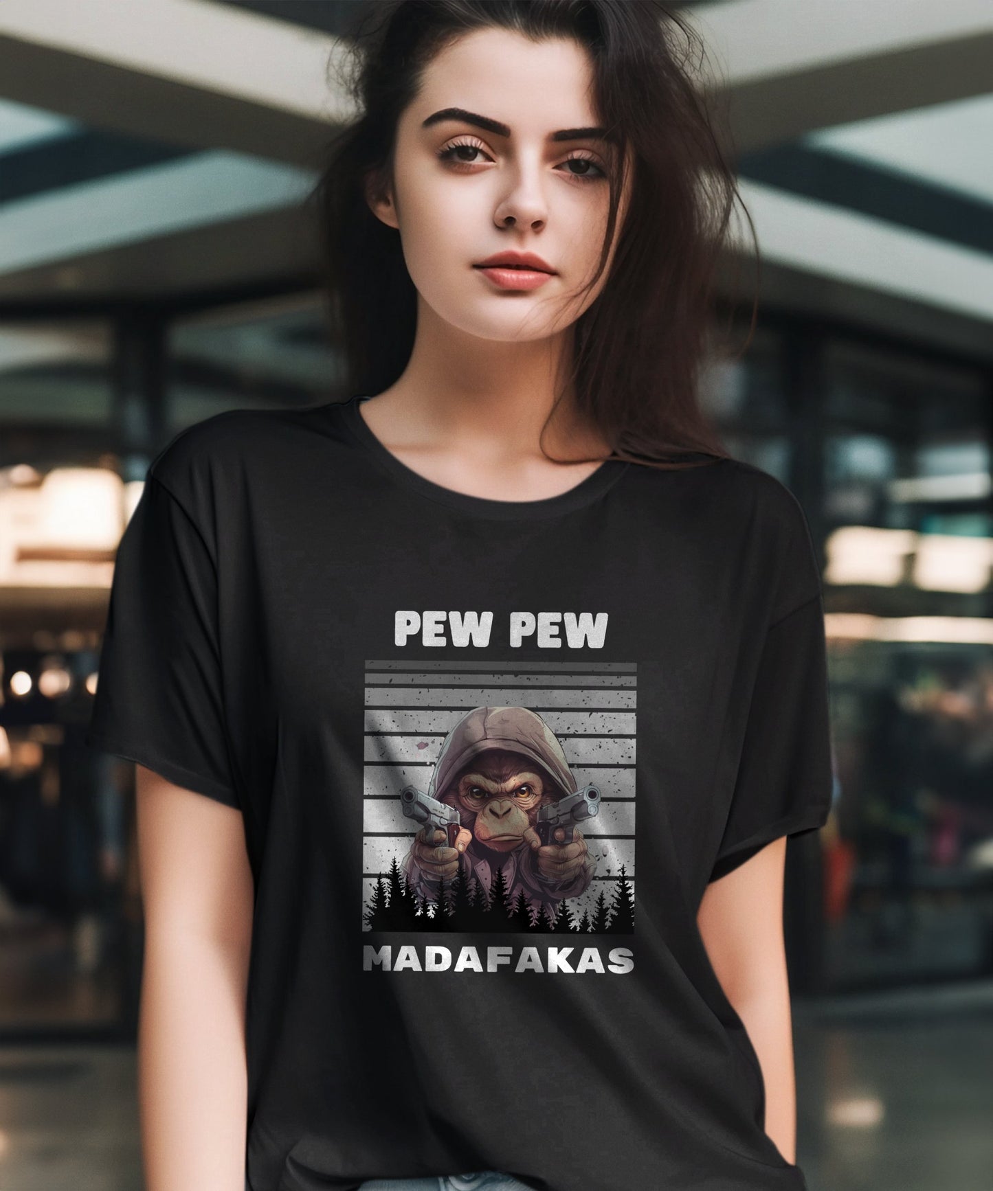 Pew Pew Affe - Ladies Premium Shirt