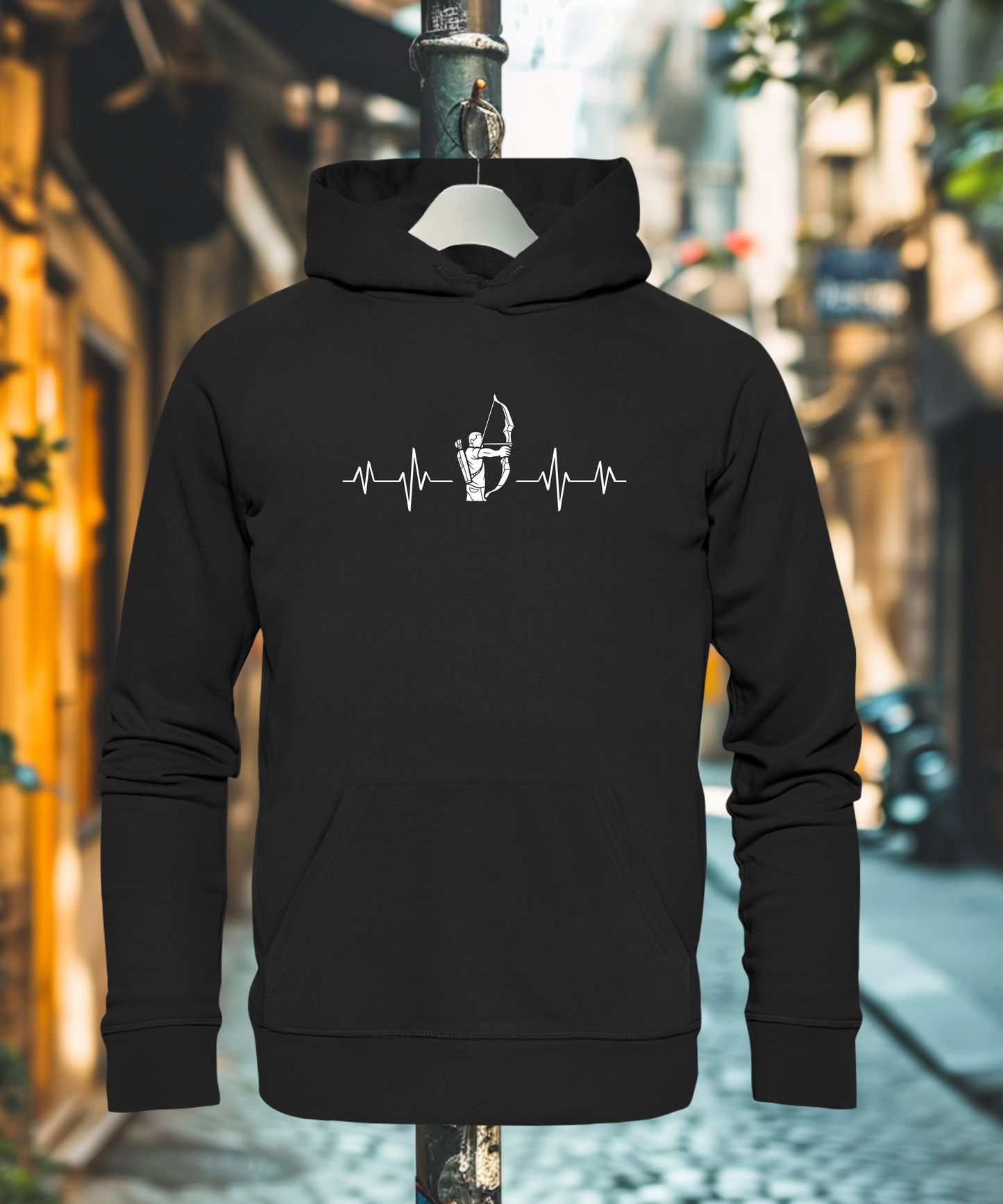 Herzschlag des Bogenschützen ! - Premium Unisex Hoodie