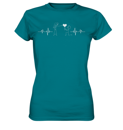 Sarkasmus in Love, ein Herzschlag für die Realität ! - Ladies Premium Shirt