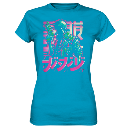 Anime Boy with Gun - Ladies Premium Shirt