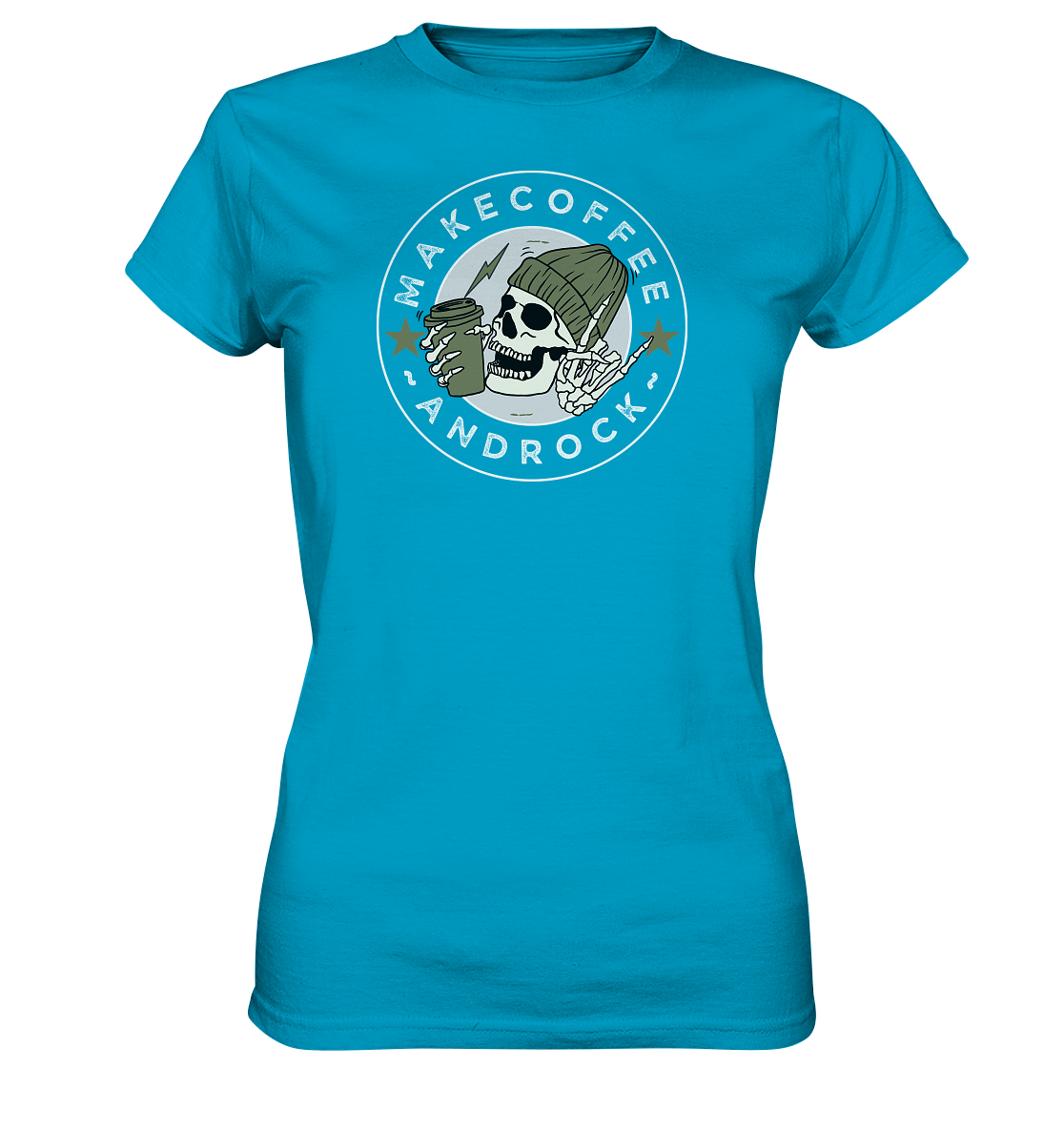 Make Coffee and Rock - Ladies Premium Shirt