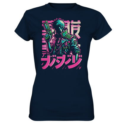 Anime Boy with Gun - Ladies Premium Shirt