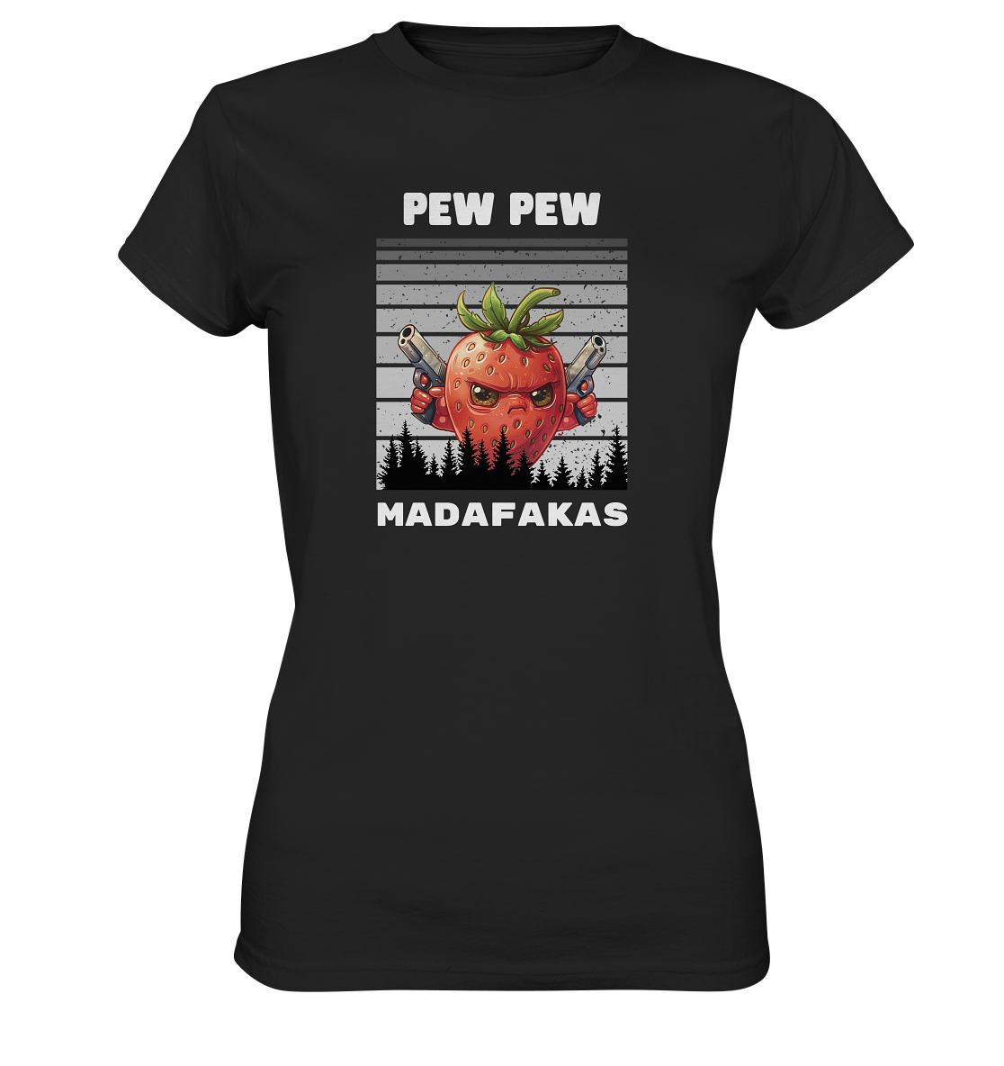 Pew Pew Erdbeere - Ladies Premium Shirt