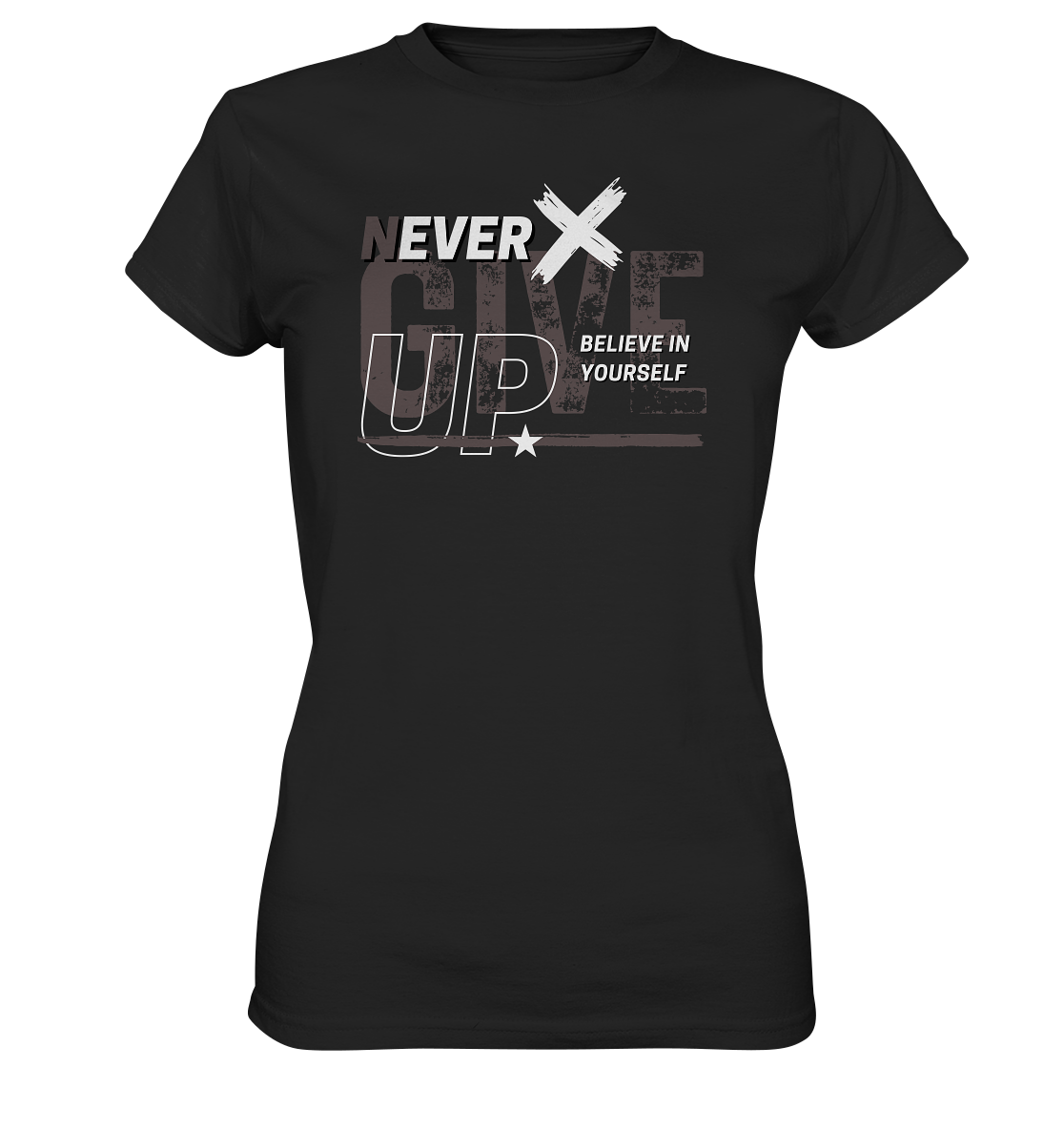 Never give up - Ladies Premium Shirt