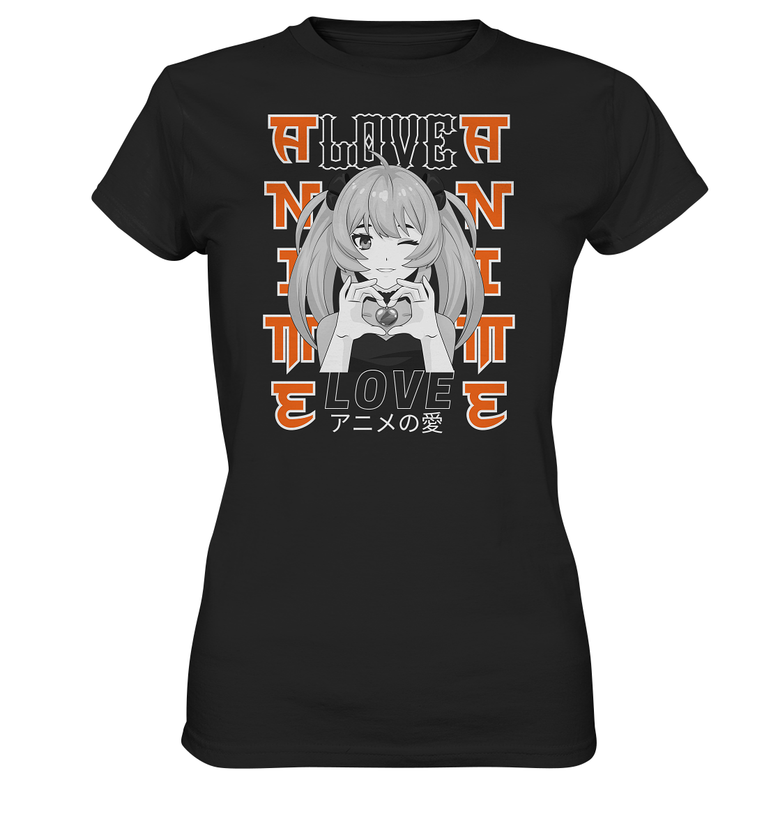 Anime Love Girl - Ladies Premium Shirt