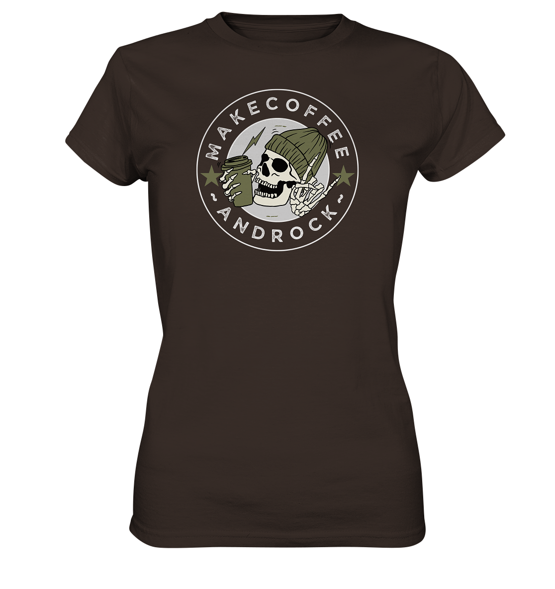 Make Coffee and Rock - Ladies Premium Shirt