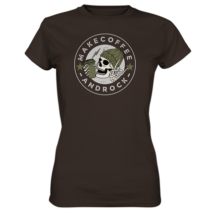 Make Coffee and Rock - Ladies Premium Shirt