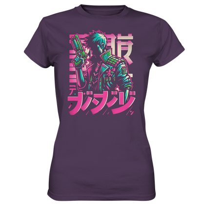 Anime Boy with Gun - Ladies Premium Shirt