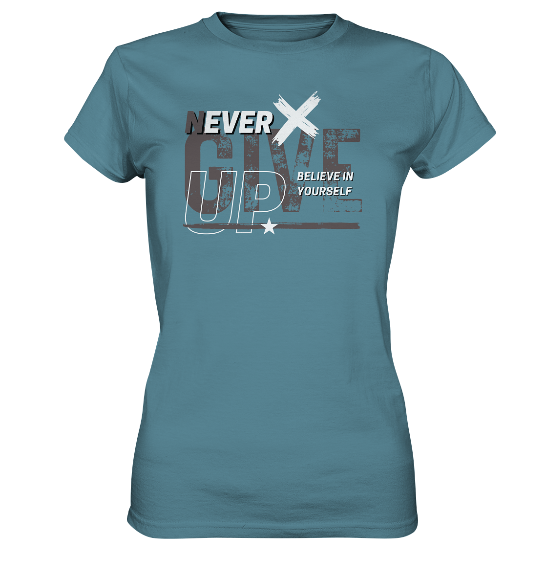 Never give up - Ladies Premium Shirt