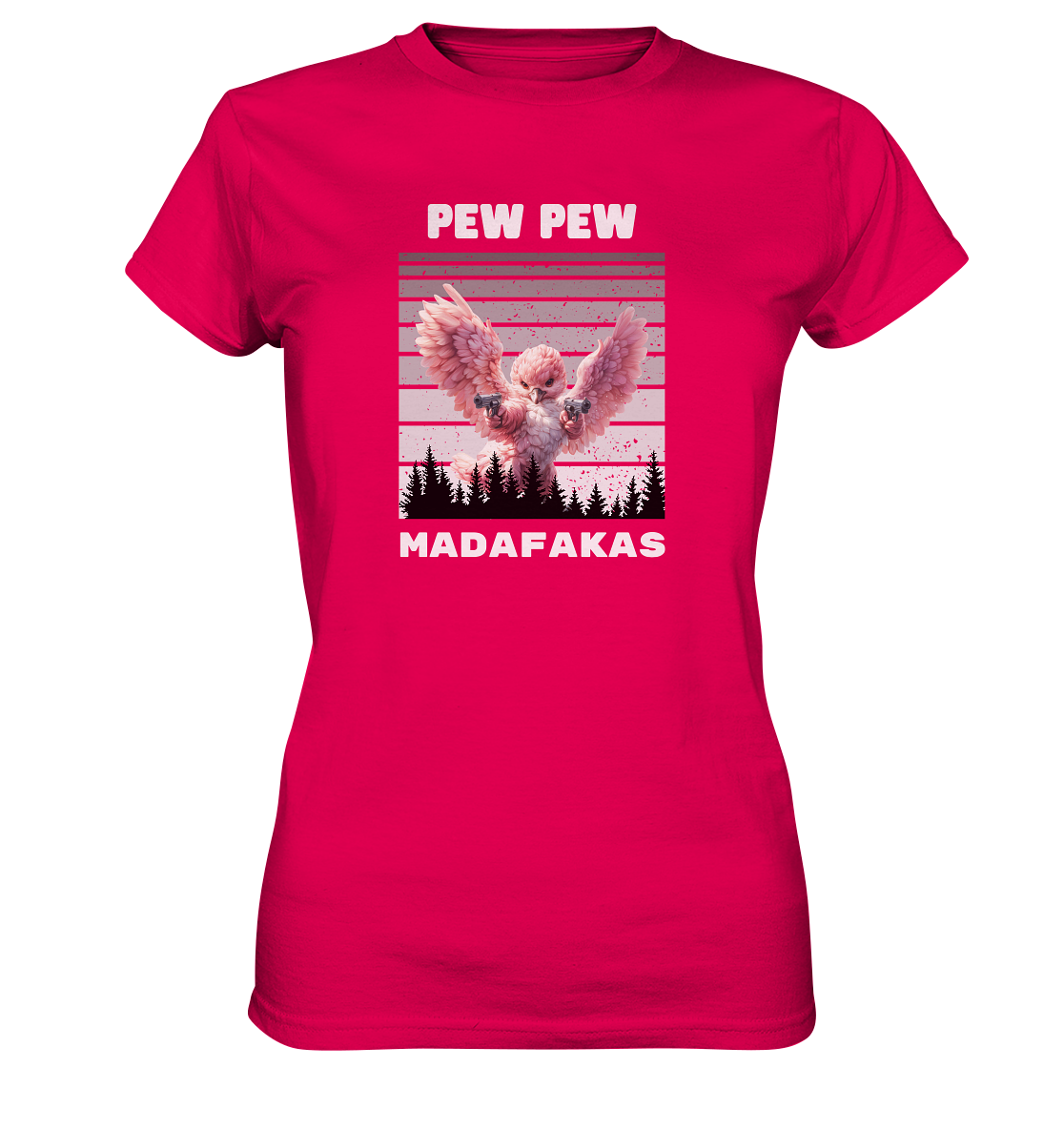 Pew Pew pinker Vogel - Ladies Premium Shirt