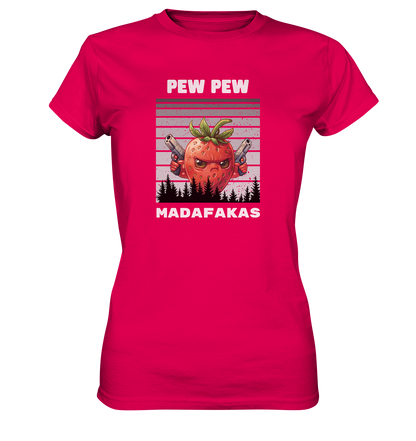 Pew Pew Erdbeere - Ladies Premium Shirt