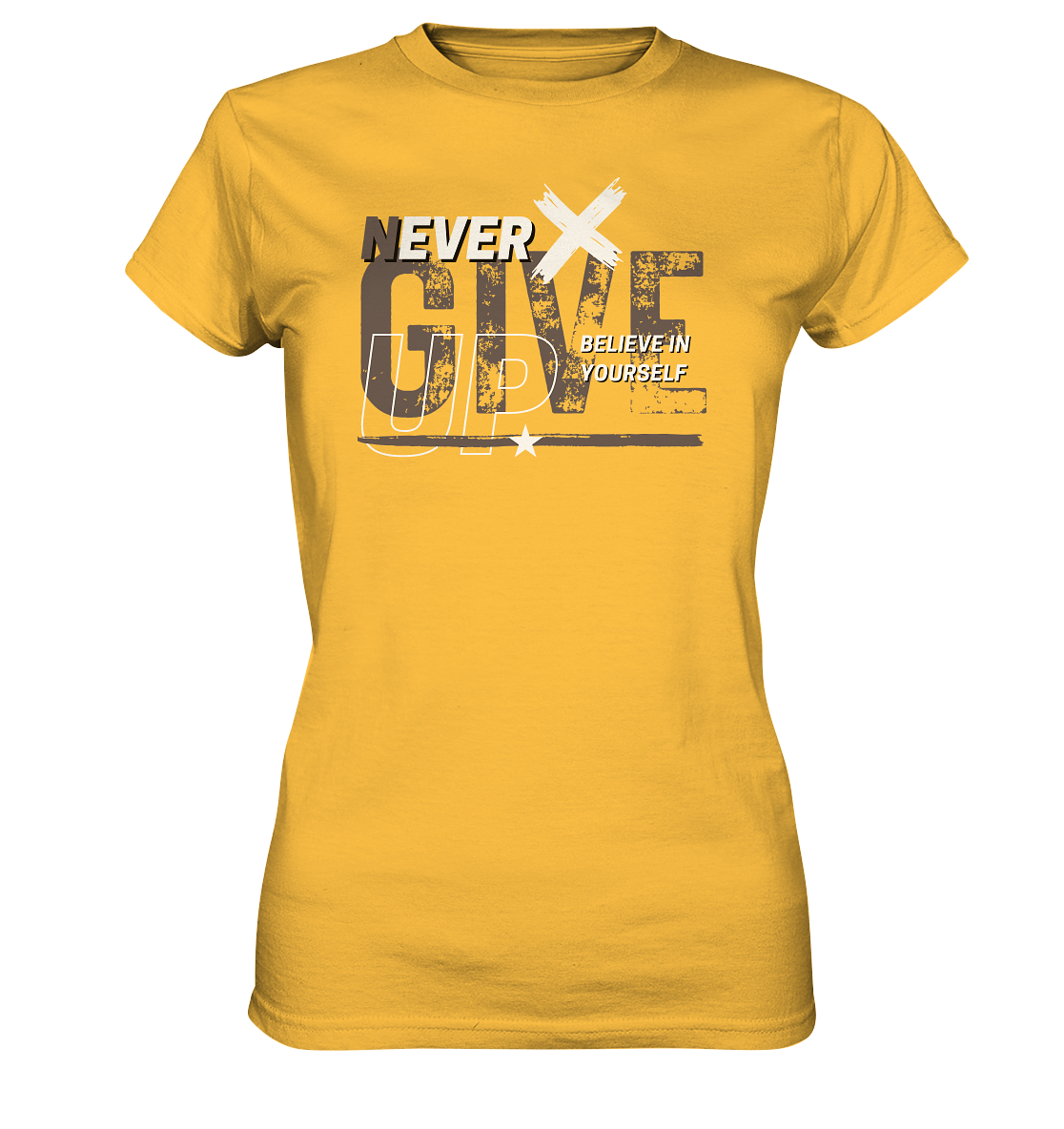 Never give up - Ladies Premium Shirt