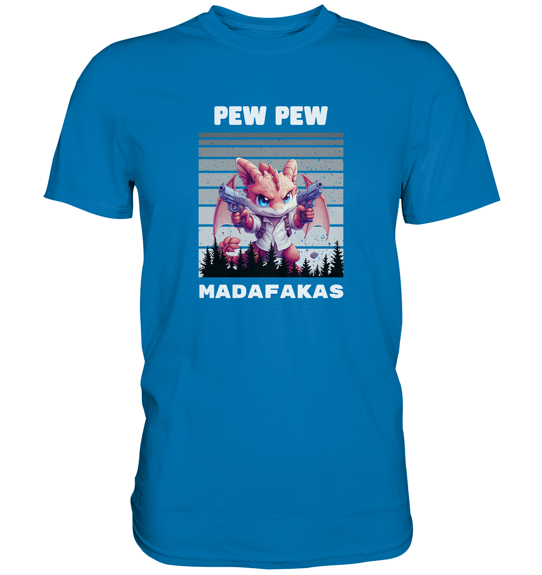 Pew Pew Drachen Lady - Premium Shirt