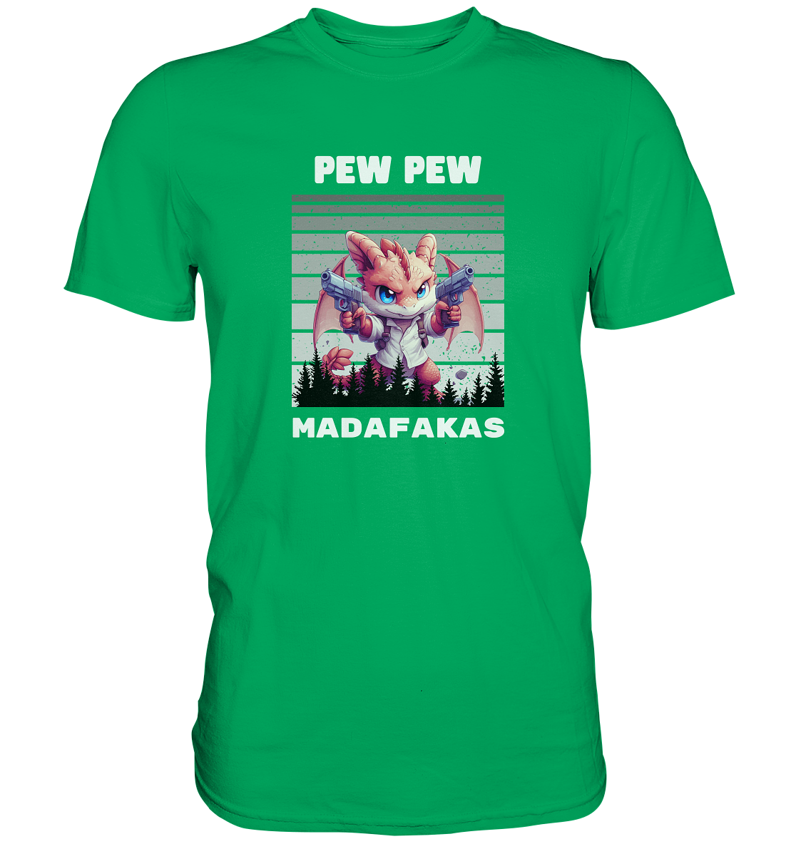 Pew Pew Drachen Lady - Premium Shirt