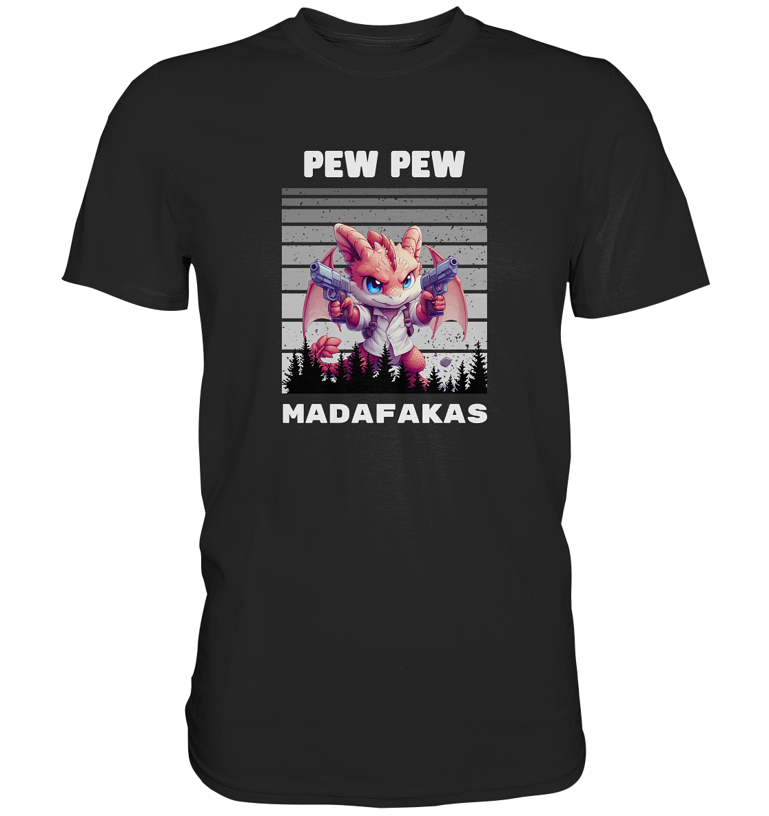 Pew Pew Drachen Lady - Premium Shirt