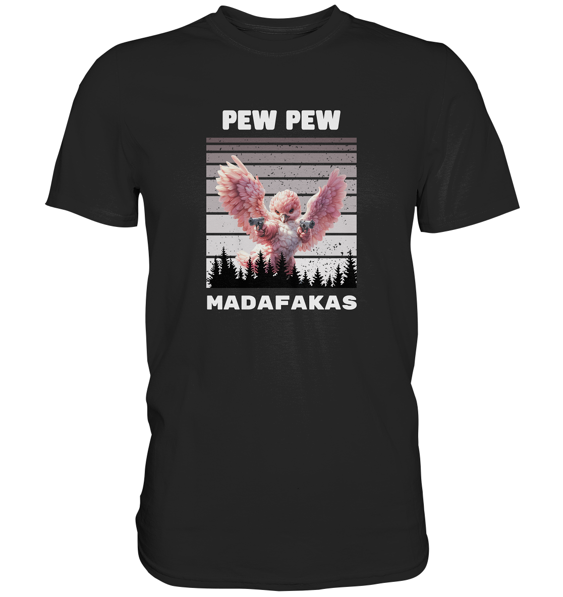 Pew Pew pinker Vogel - Premium Shirt