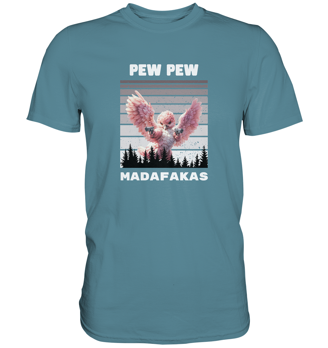 Pew Pew pinker Vogel - Premium Shirt