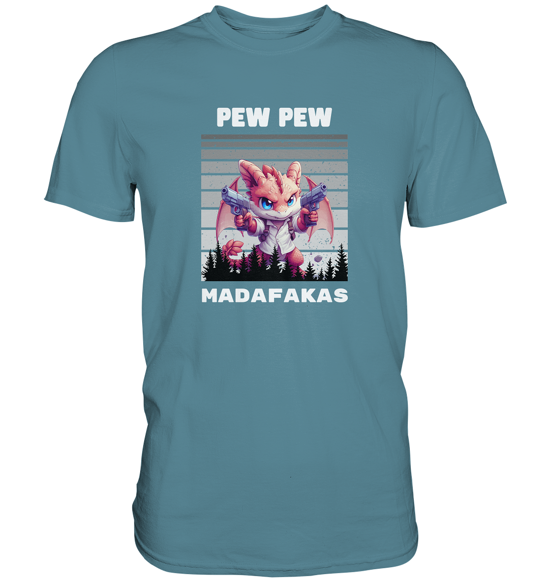 Pew Pew Drachen Lady - Premium Shirt