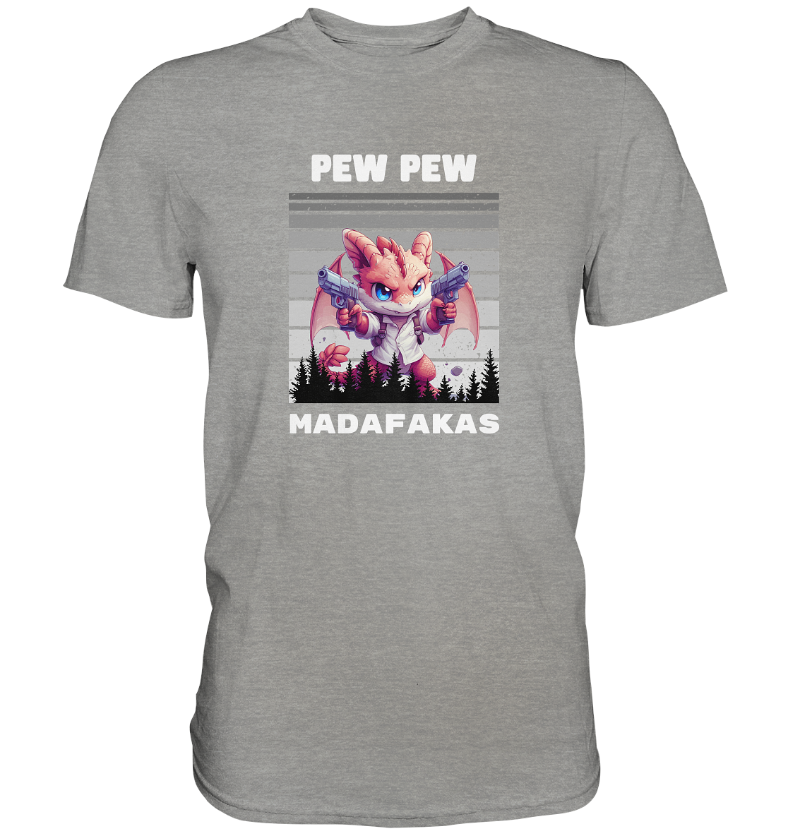 Pew Pew Drachen Lady - Premium Shirt