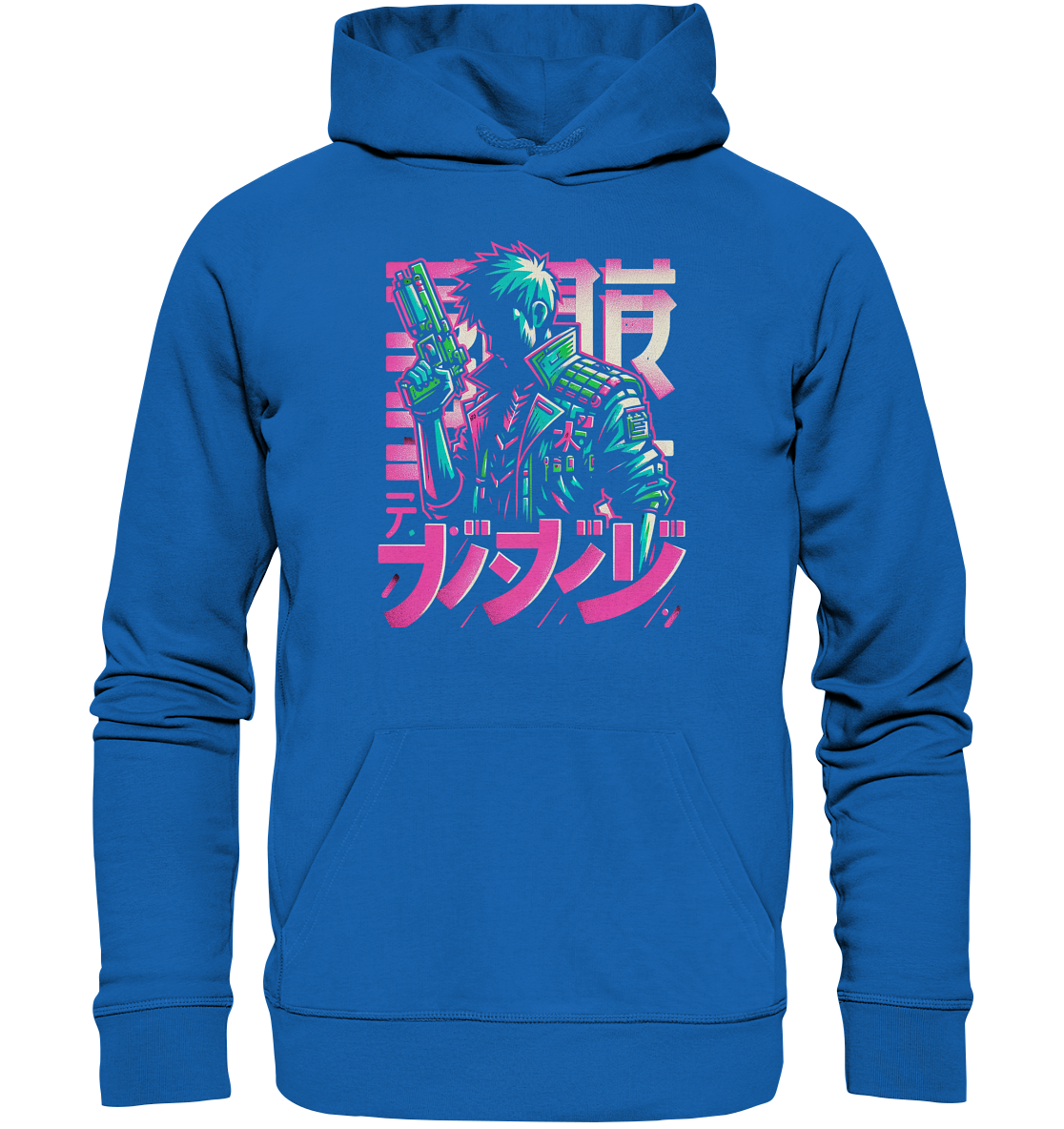 Anime Boy with Gun - Premium Unisex Hoodie