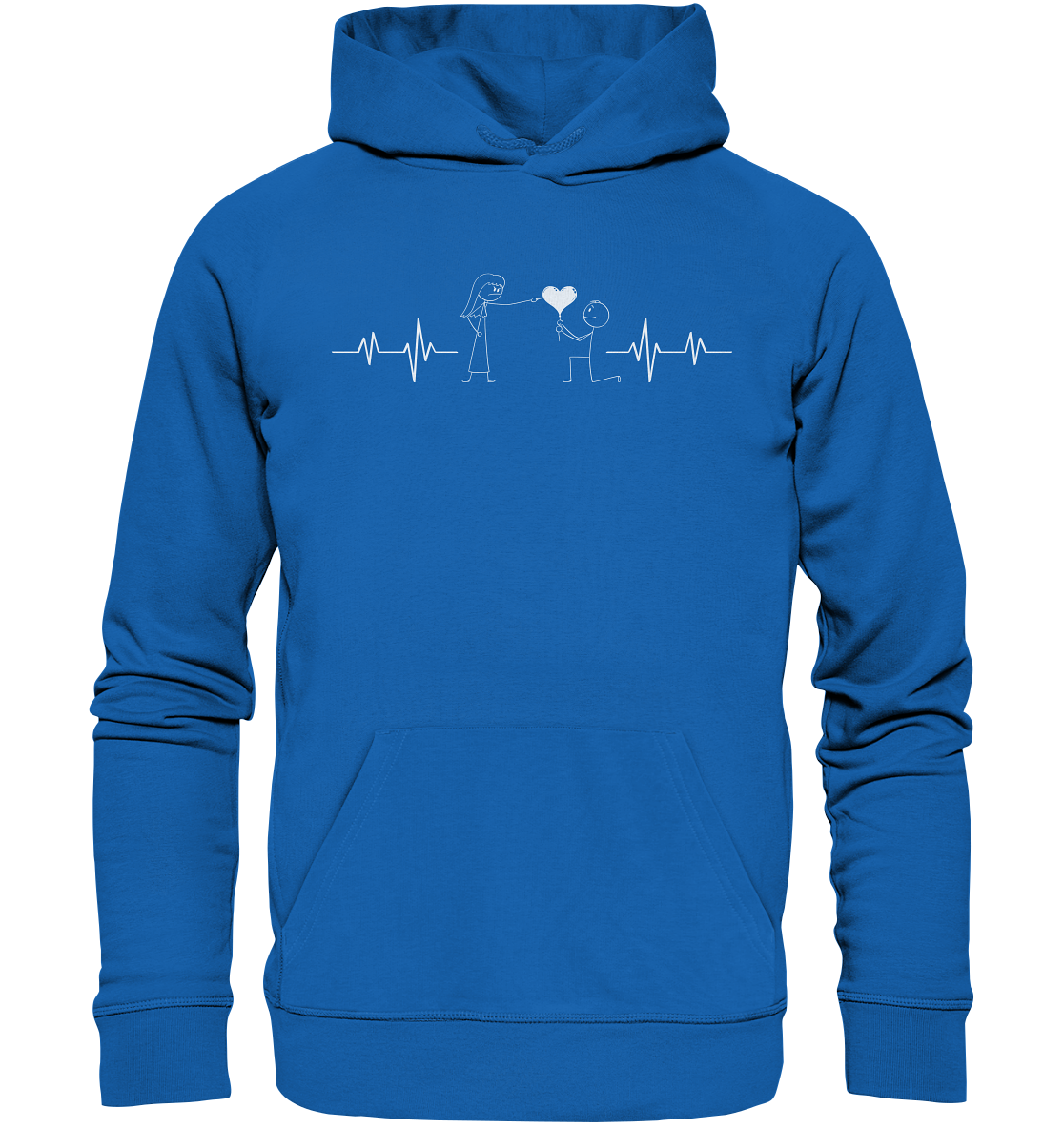 Sarkasmus in Love, ein Herzschlag für die Realität ! - Premium Unisex Hoodie