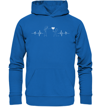 Sarkasmus in Love, ein Herzschlag für die Realität ! - Premium Unisex Hoodie