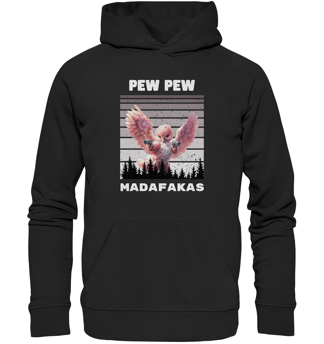 Pew Pew pinker Vogel - Premium Unisex Hoodie