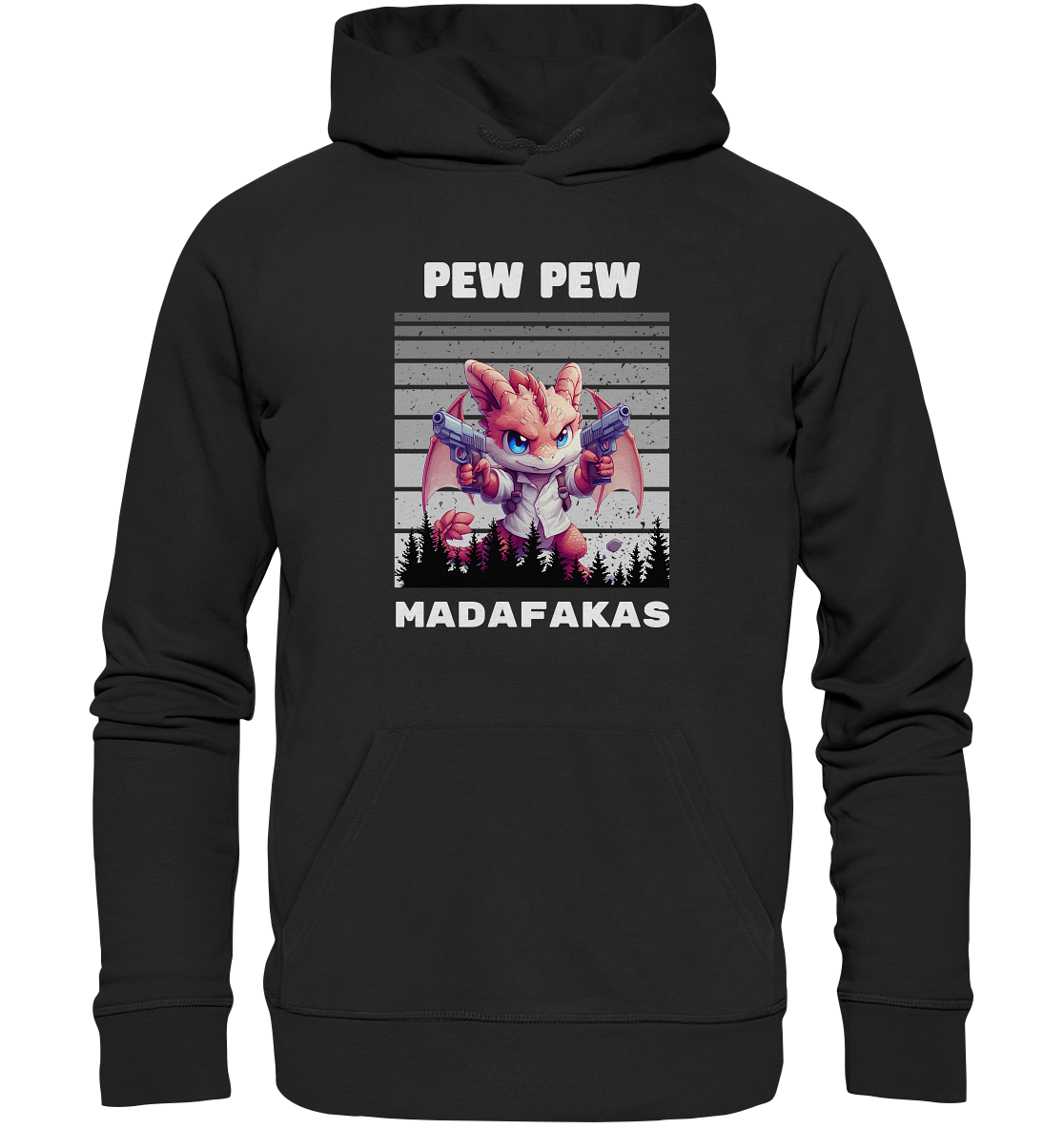 Pew Pew Drachen Lady - Premium Unisex Hoodie