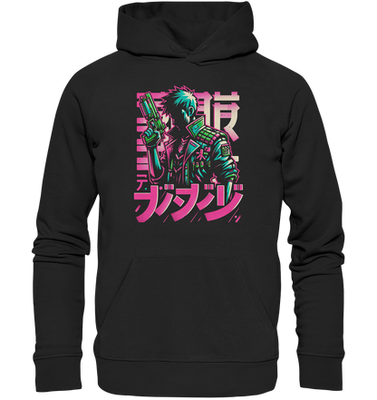 Anime Boy with Gun - Premium Unisex Hoodie