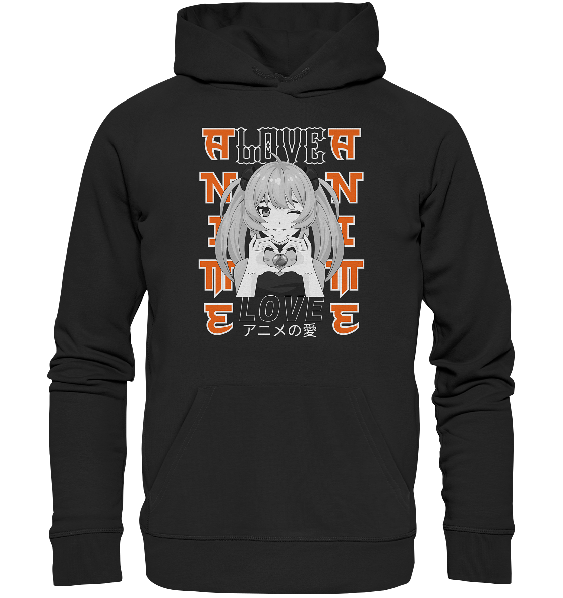 Anime Love Girl - Premium Unisex Hoodie