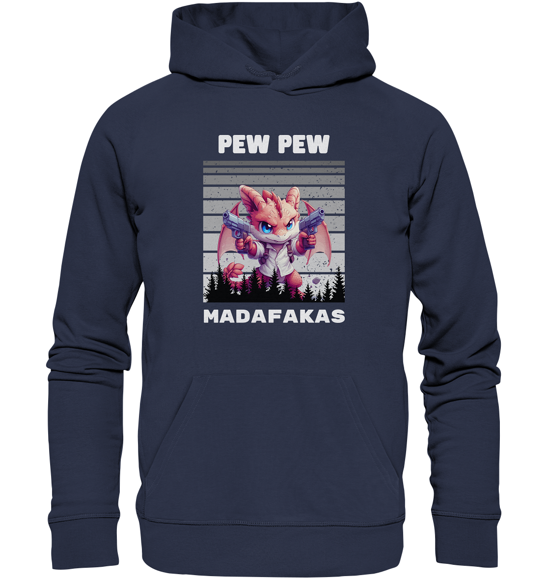 Pew Pew Drachen Lady - Premium Unisex Hoodie