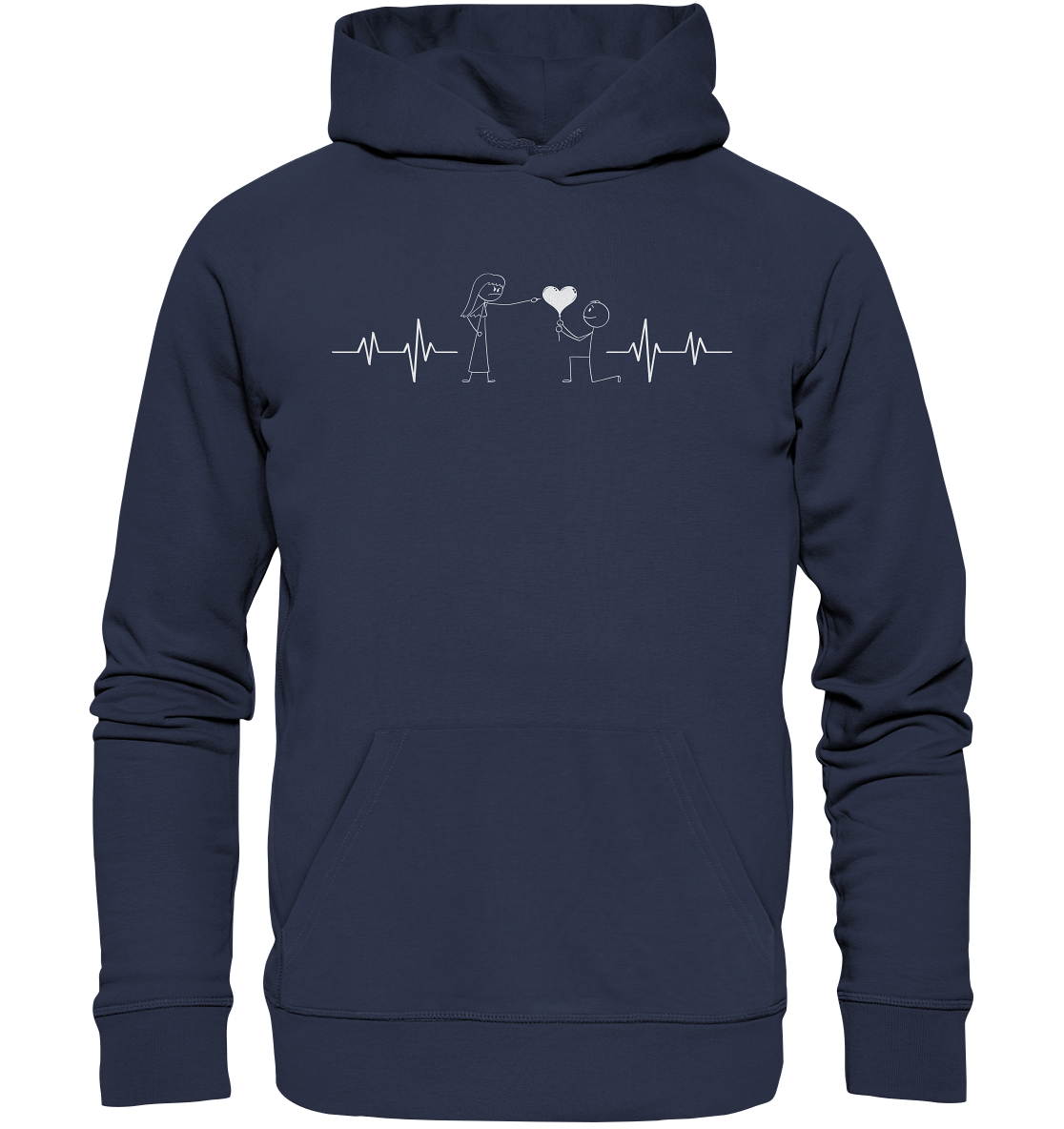 Sarkasmus in Love, ein Herzschlag für die Realität ! - Premium Unisex Hoodie