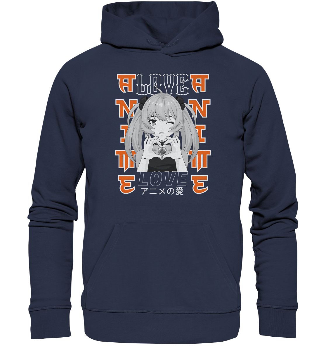 Anime Love Girl - Premium Unisex Hoodie