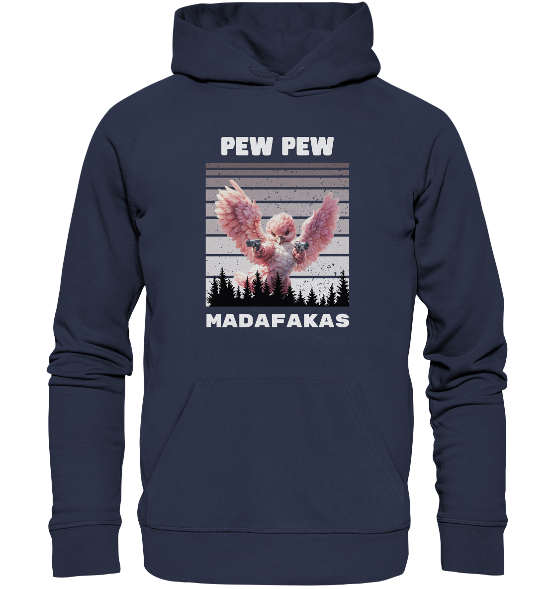 Pew Pew pinker Vogel - Premium Unisex Hoodie