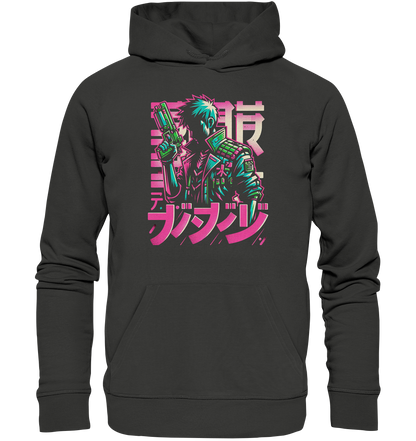 Anime Boy with Gun - Premium Unisex Hoodie