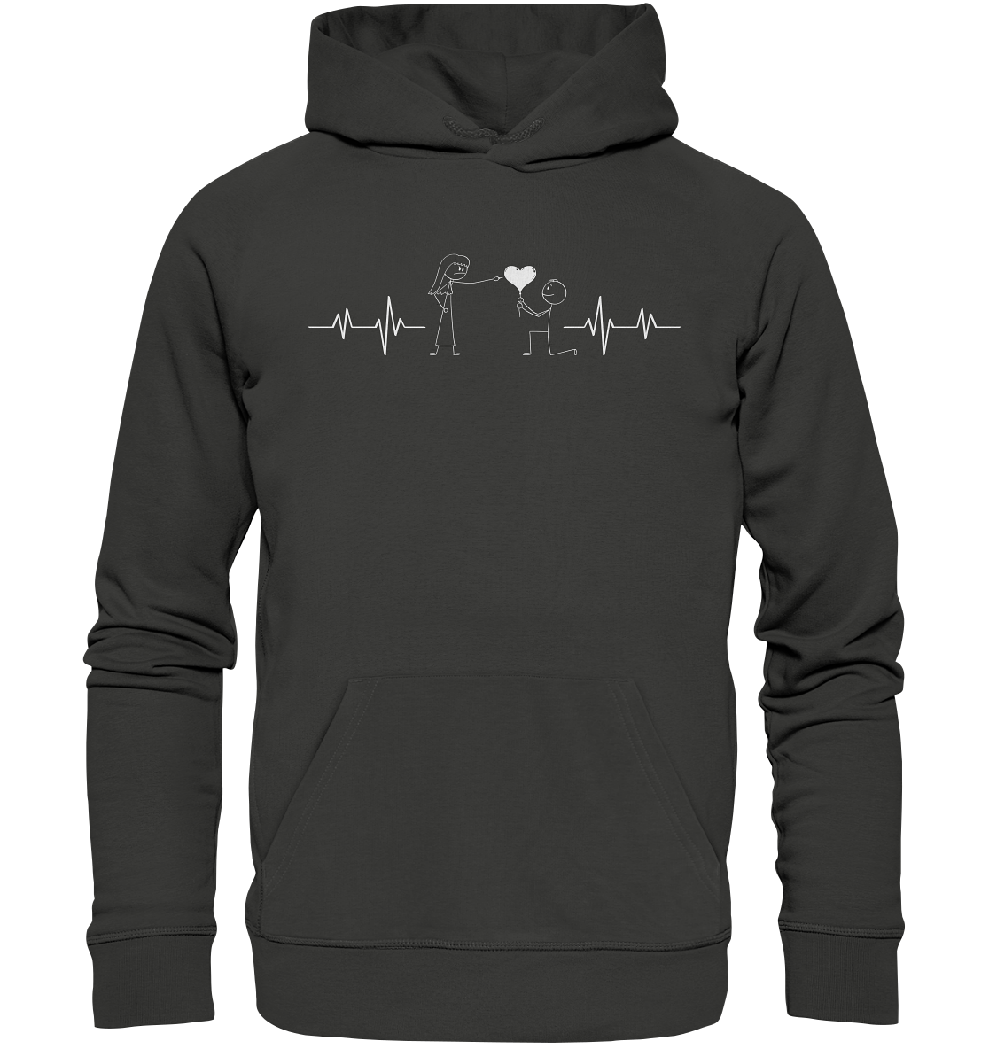 Sarkasmus in Love, ein Herzschlag für die Realität ! - Premium Unisex Hoodie