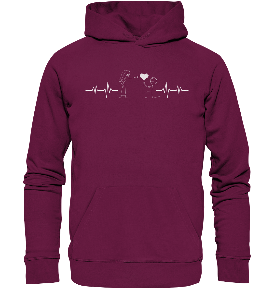 Sarkasmus in Love, ein Herzschlag für die Realität ! - Premium Unisex Hoodie