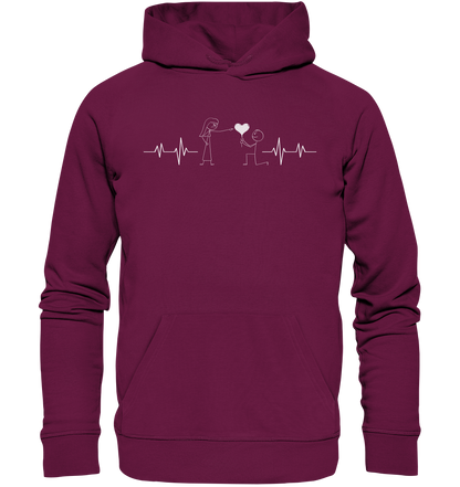 Sarkasmus in Love, ein Herzschlag für die Realität ! - Premium Unisex Hoodie